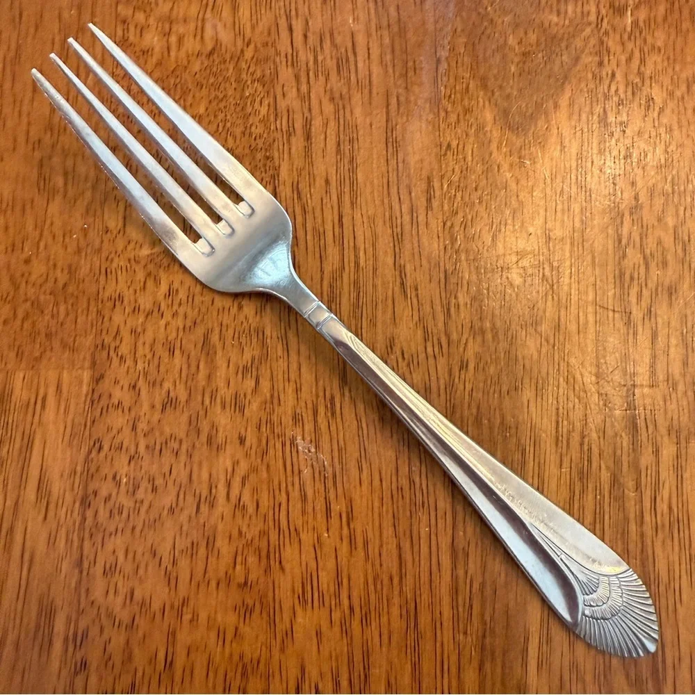 Vintage Art Deco Stainless Salad Fork Replacement Craft Jewelry 7.5” Retro Style